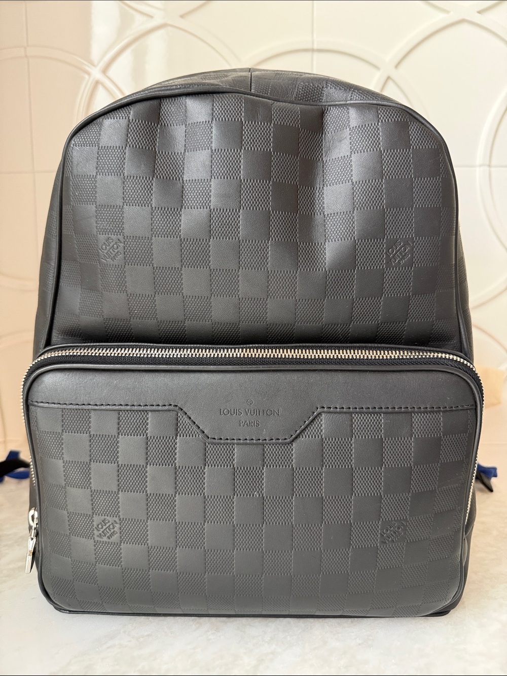 Louis Vuitton Black onyx Damier infini Graphite Men's campus Backpack